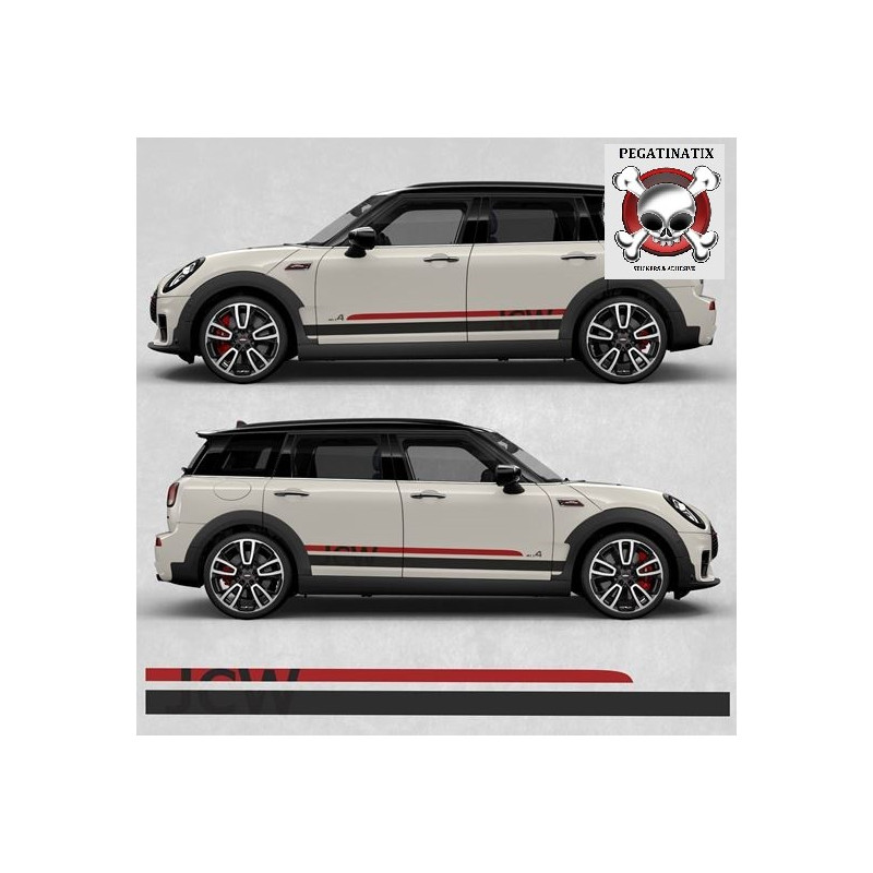 AUTOCOLLANT Mini Clubamn JCW F54 side Stripes (Produit compatible)