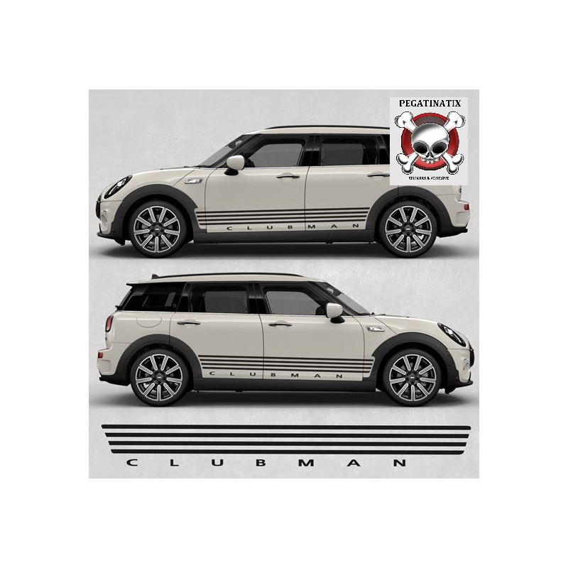 AUTOCOLLANT Mini Clubamn JCW F54 side Stripes (Produit compatible)