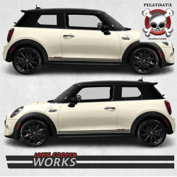 ADESIVI MINI Hatchback JCW side Stripes (Prodotto compatibile)