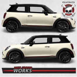 ADESIVI MINI Hatchback JCW side Stripes (Prodotto compatibile)