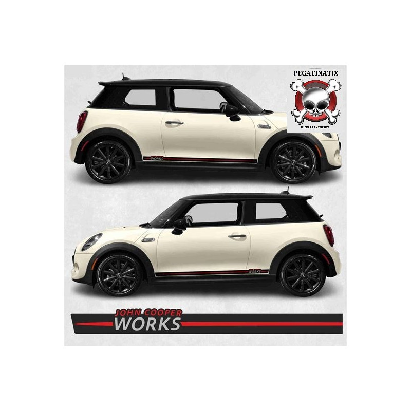 AUTOCOLLANT MINI Hatchback JCW side Stripes (Produit compatible)