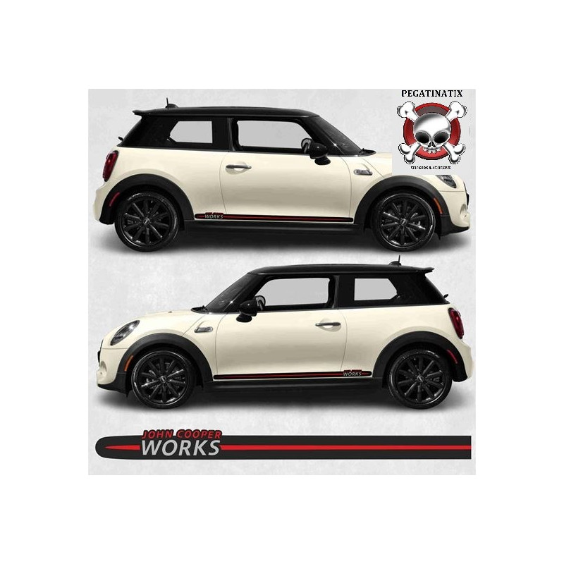 AUTOCOLLANT MINI Hatchback JCW side Stripes (Produit compatible)