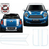 AUFKLEBER Mini R60 Countryman Bonnet & Rear Stripes (Kompatibles Produkt)