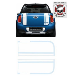AUTOCOLLANT Mini R60 Countryman Bonnet & Rear Stripes (Produit compatible)