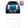 ADHESIVOS Mini R60 Countryman Bonnet & Rear Stripes (Producto compatible)