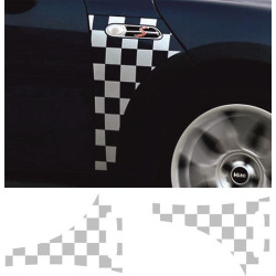AUTOCOLLANT Mini R50 / R52 / R53 Cooper S Checkmate side Scuttle (Produit compatible)