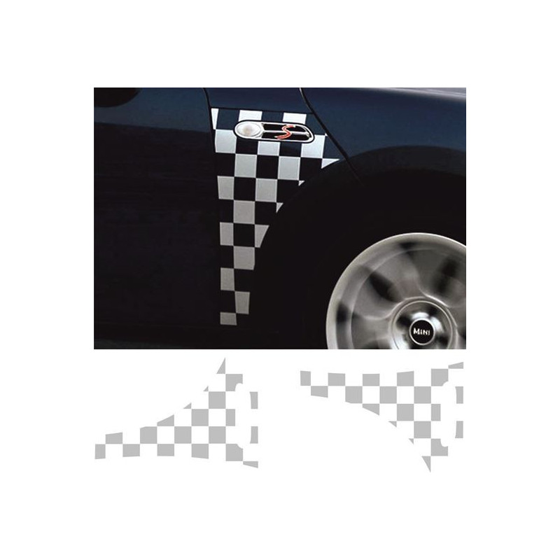 DECALS Mini R50 / R52 / R53 Cooper S Checkmate side Scuttle (Compatible Product)