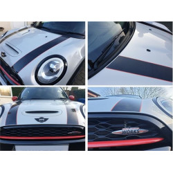 ADESIVI Mini F55 / F56 Cooper S / JCW Bonnet stripes (Prodotto compatibile)