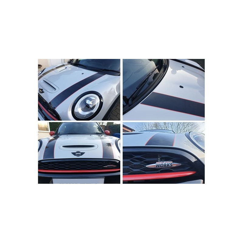 ADESIVOS Mini F55 / F56 Cooper S / JCW Bonnet stripes (Produto compatível)