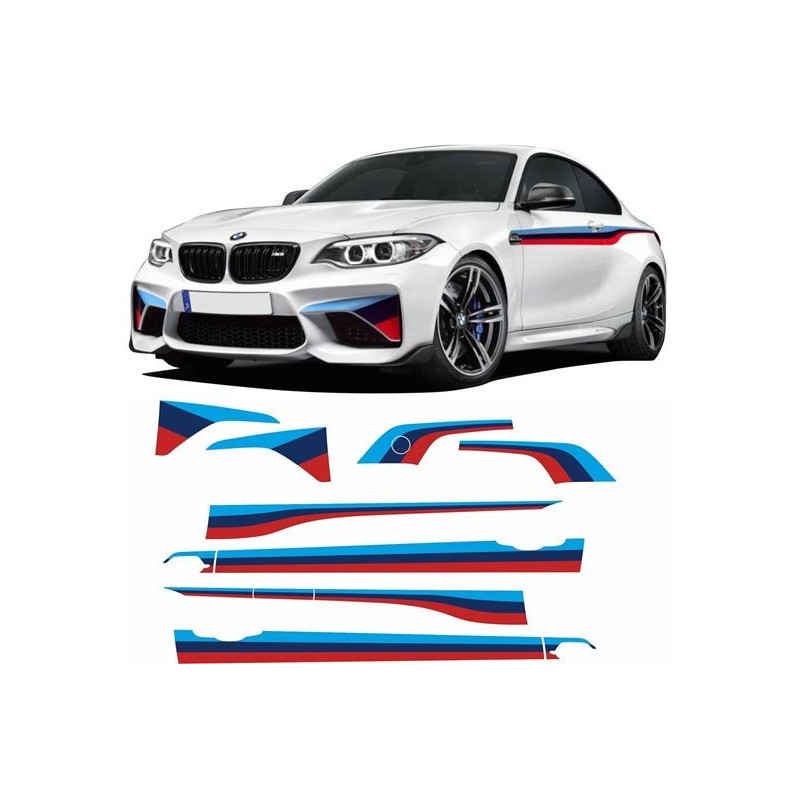 BMW M2 F87 M Performance Stripes Stickers (Compatible Product)
