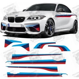 BMW M2 F87 M Performance Stripes Stickers (Compatible Product)