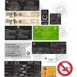 BMW E46 M3 Engine Bay stickers (Produit compatible)