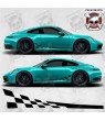 PORSCHE 992 side chequer Stripes DECALS (Compatible Product)
