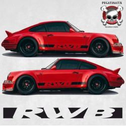 PORSCHE 911 RWB side Stripes AUFKLEBER (Kompatibles Produkt)