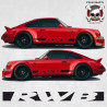 PORSCHE 911 RWB side Stripes AUFKLEBER (Kompatibles Produkt)