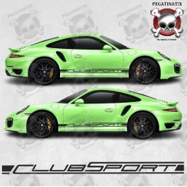 PORSCHE 992 / 991 Clubsport side Stripes STICKERS (Compatible Product)