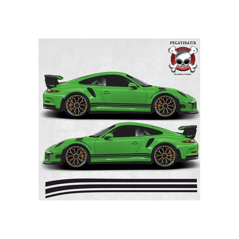 PORSCHE 992 / 991 / 997 / 996 side Stripes ADESIVI (Prodotto compatibile)