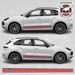 PORSCHE Cayenne Gulf side Stripes ADESIVI (Prodotto compatibile)