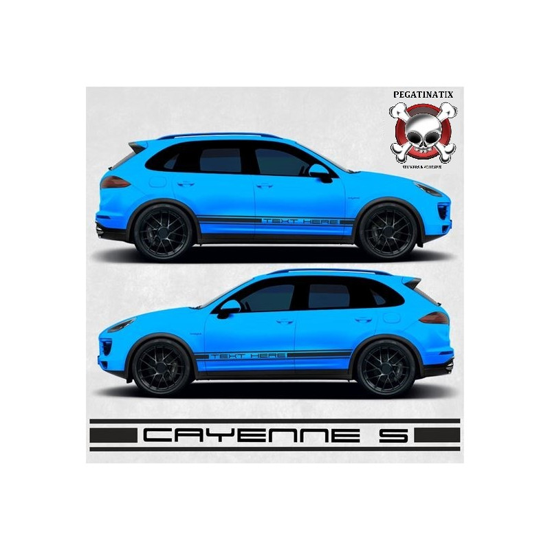 PORSCHE Cayenne side Stripes AUTOCOLLANT (Produit compatible)