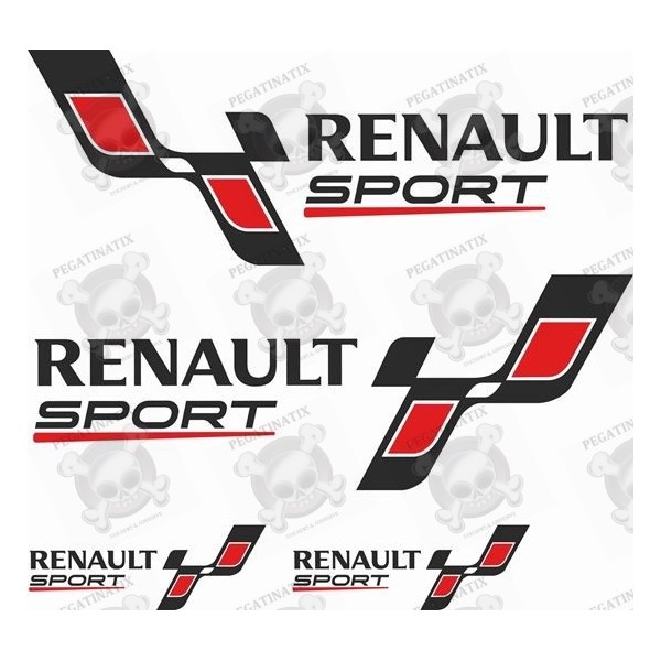 Aufkleber passend für Renault Sport Türgriff Aufkleber 4 Stk. Satz -  REN0012 - FÜR RENAULT