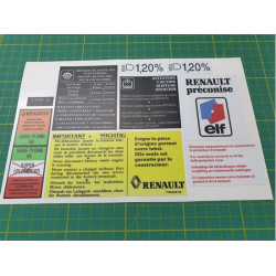 Renault Clio Williams / 16S replacement Engine DECALS (Compatible Product)