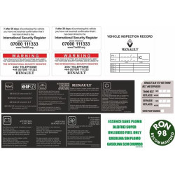 Renault Clio MK2 172 Sport ADHESIVOS (Producto compatible)