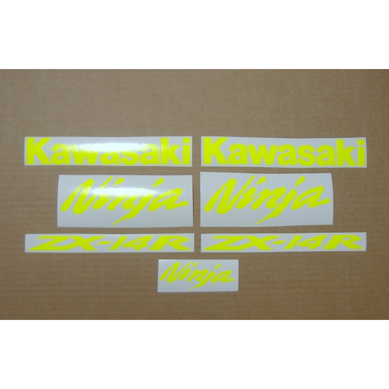 Kawasaki ZX-14R CUSTOM NEON YELLOW ADESIVI (Prodotto compatibile)