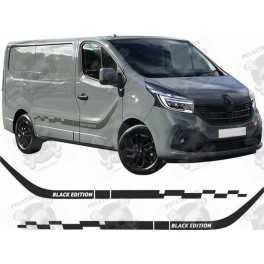 Renault Trafic Black Edition side Stripes STICKERS (Compatible Product)