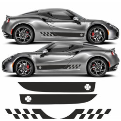 Alfa Romeo 4C 2015 - 17 side Stripes AUFKLEBER (Kompatibles Produkt)