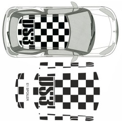 DS3 Chequered roof Stickers (Compatible Product)