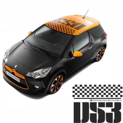 DS3 Racing roof AUFKLEBER (Kompatibles Produkt)