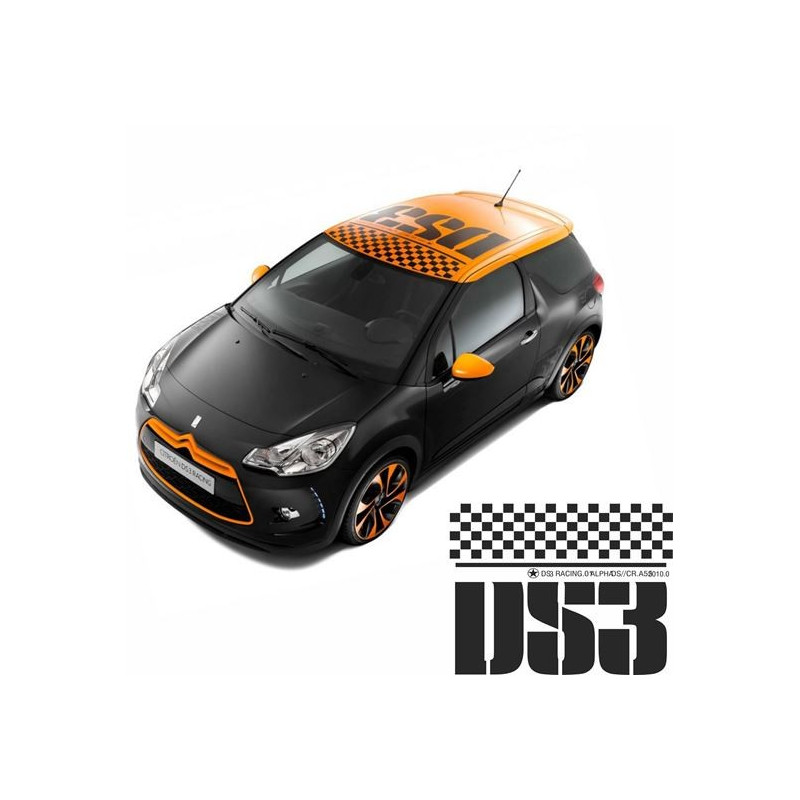 DS3 Racing roof AUFKLEBER (Kompatibles Produkt)