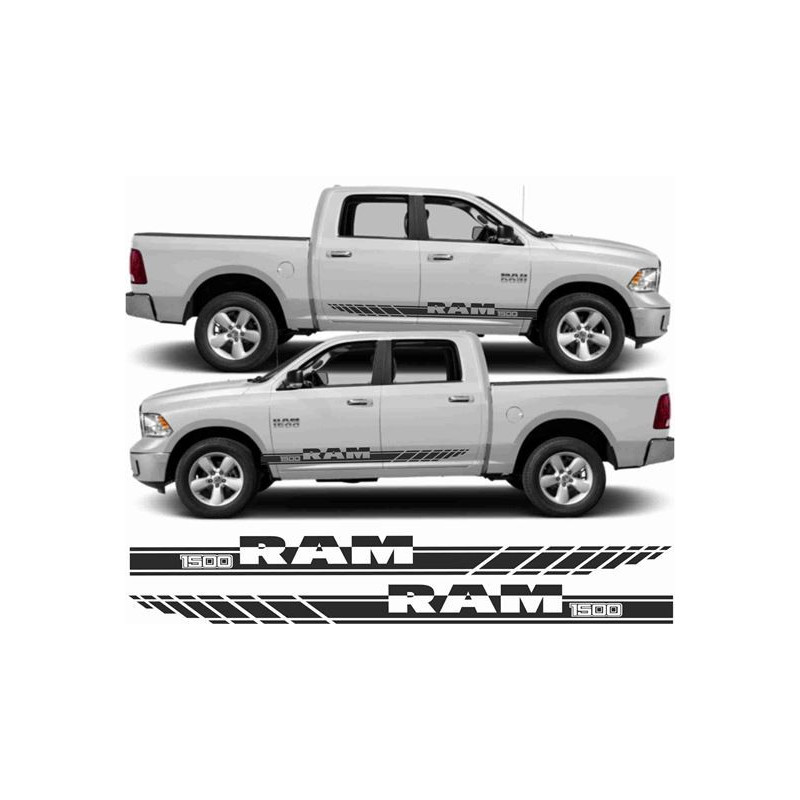 Dodge RAM 1500 side Stripes Stickers (Produto compatível)