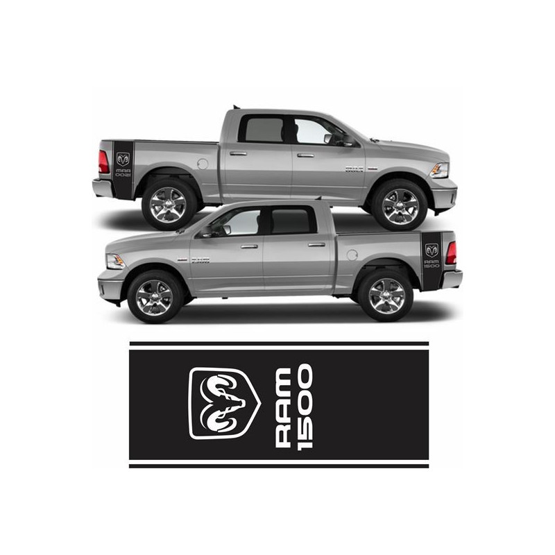 Dodge RAM 1500 side Stripes Stickers (Compatible Product)