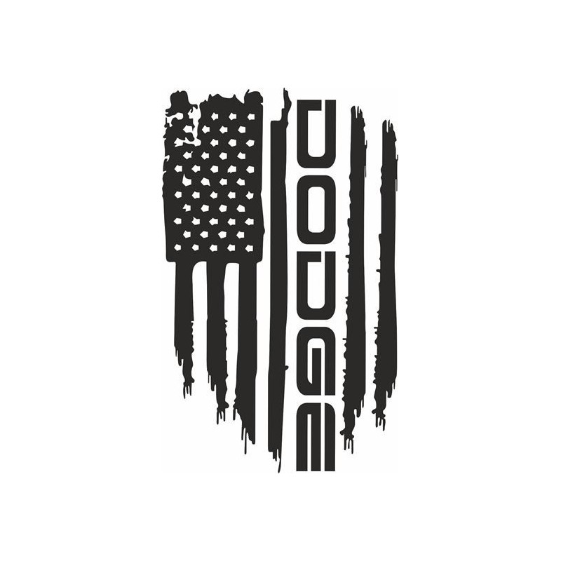 Dodge Ram distressed Flag Hood Decal Adhesivo (Producto compatible)