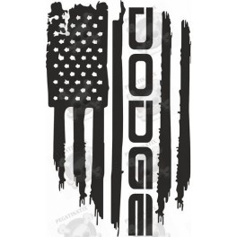 Dodge Ram distressed Flag Hood Decal Stickers (Compatible Product)