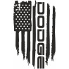 Dodge Ram distressed Flag Hood Decal autocollant  (Produit compatible)
