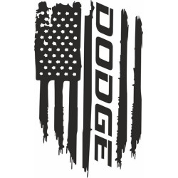 Dodge Ram distressed Flag Hood Decal Stickers (Compatible Product)