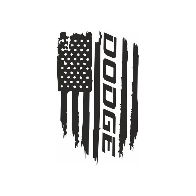 Dodge Ram distressed Flag Hood Decal autocollant  (Produit compatible)