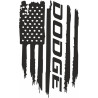 Dodge Ram distressed Flag Hood Decal autocollant  (Produit compatible)