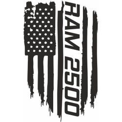Dodge Ram 2500 distressed Flag Hood Decal ADESIVI (Prodotto compatibile)