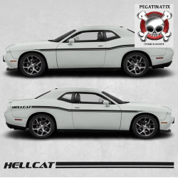Dodge Challenger Hellcat side Stripes ADESIVI (Prodotto compatibile)