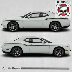 Dodge Challenger side Stripes Stickers (Compatible Product)