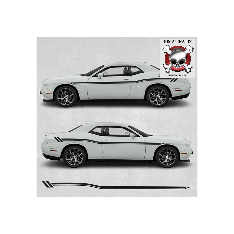 Dodge Challenger side Stripes ADESIVOS (Produto compatível)