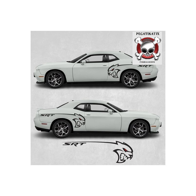 Dodge Challenger SRT side Stripes ADESIVOS (Produto compatível)