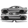 Dodge Challenger 2008 - 2019 side Stripes Stickers (Compatible Product)