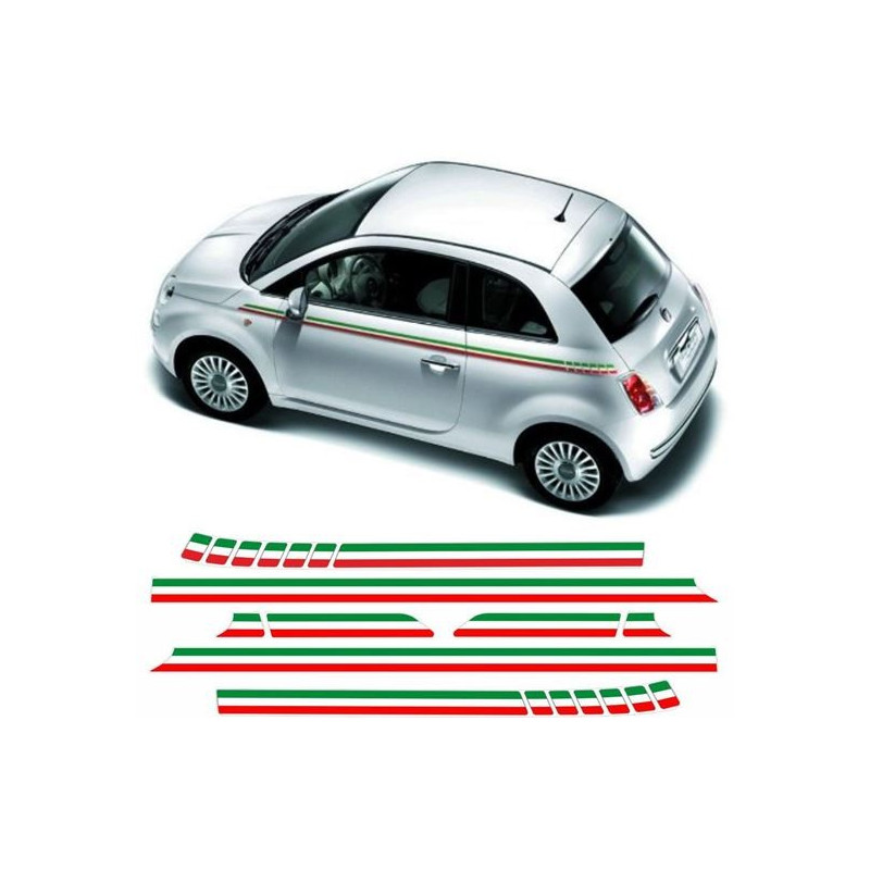Fiat 500c ABARTH Stripes AUTOCOLLANT (Produit compatible)