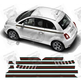 Fiat 500 Gucci Style side Stripes ADESIVOS (Produto compatível)