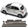 Fiat 500 Gucci Style side Stripes DECALS (Compatible Product)