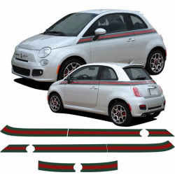 Fiat 500 Gucci Style side Stripes ADHESIVOS (Producto compatible)